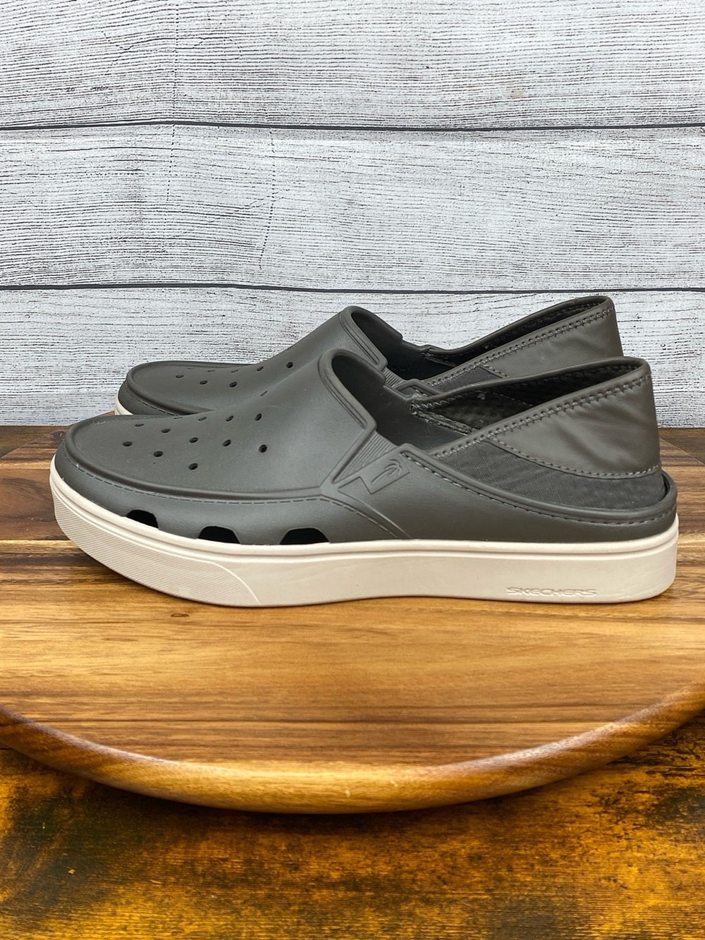 Skechers Foamies Vista Crossroads Brown Khaki Breathable Casual Shoe Men’s 12